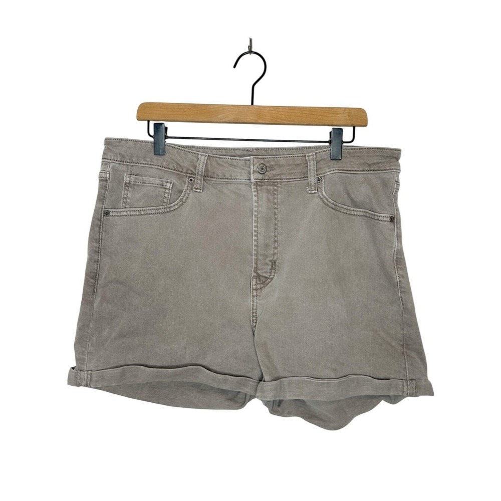 Old Navy Womens OG Short High Rise Denim Jean Shorts Taupe Brown Plus Size 16